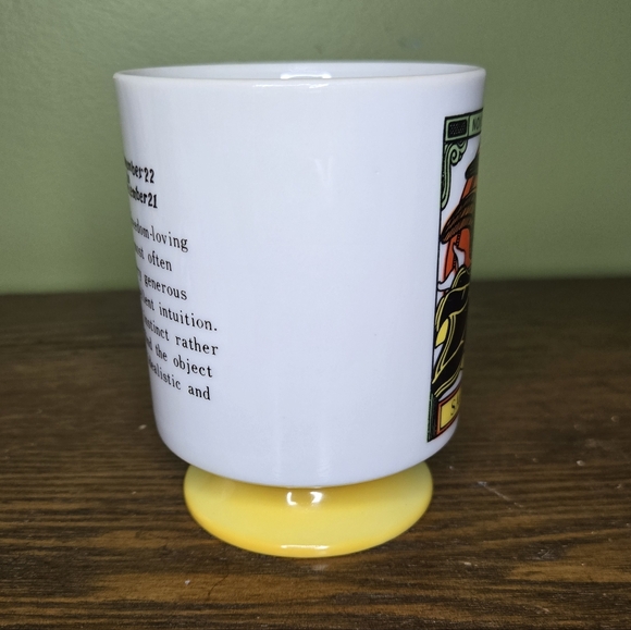 Sagittarius Zodiac Mug with Square Handle And Yellow Base - Picture 2 of 8